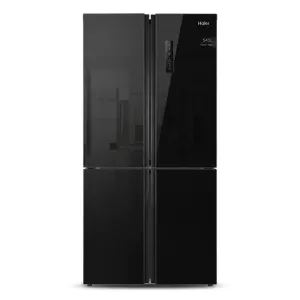 Haier 545L 4 Door Side By Side Refrigerator Black Glass
