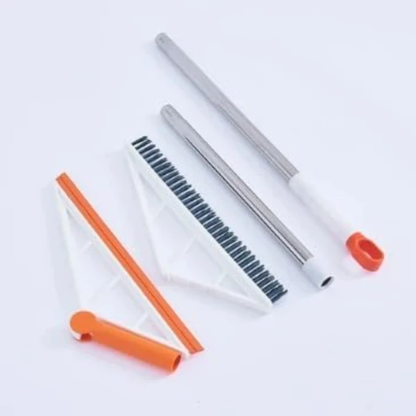 2in1 Silicone Floor Wiper&Brush with Retractable Handle - image 2