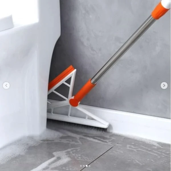 2in1 Silicone Floor Wiper&Brush with Retractable Handle - image 3