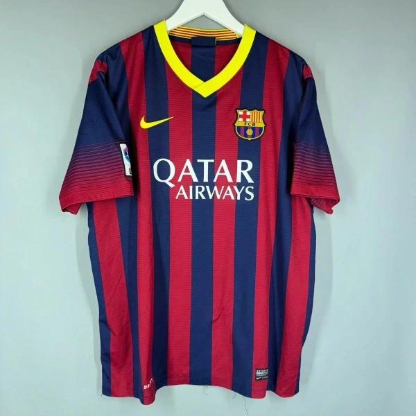 Barcelona 2013-14 Home Retro Jersey (embroidered) - image 1