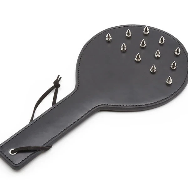 Bdsm Round Spanking Paddle With Metal Spikes Whip - image 3