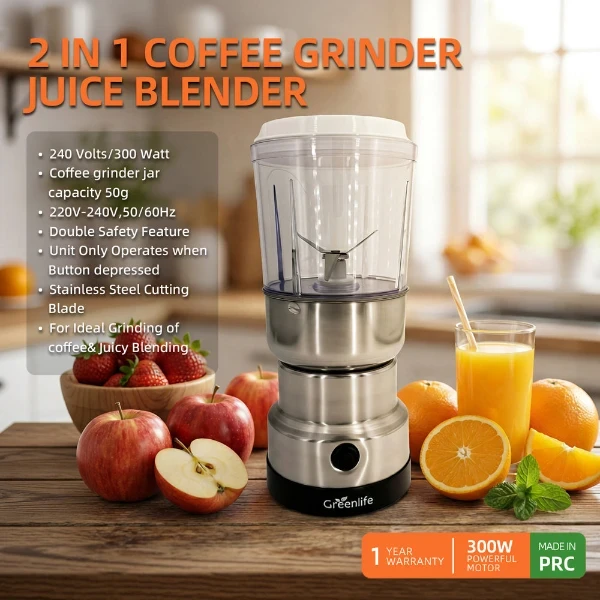 Greenlife 2-in-1 Coffee Grinder & Juice Blender 200W - image 4