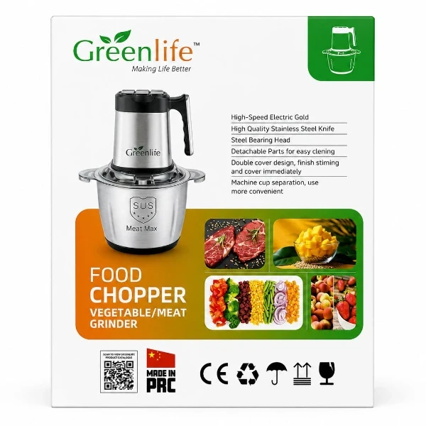 Greenlife 300W 2L Electric Food Chopper Meat Grinder - image 2
