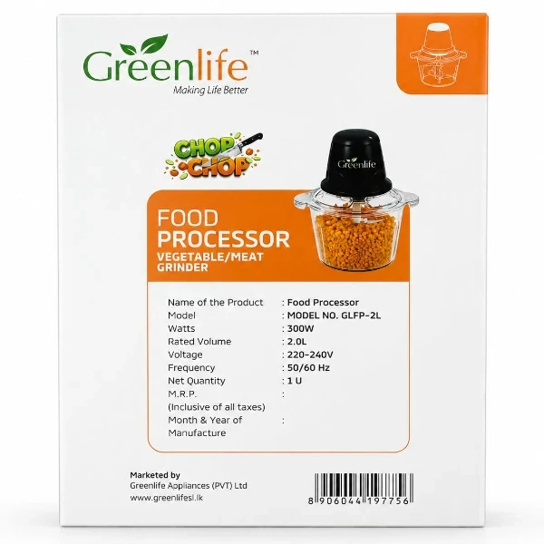 Greenlife 300W 2L Electric Food Processor Meat Grinder - image 2