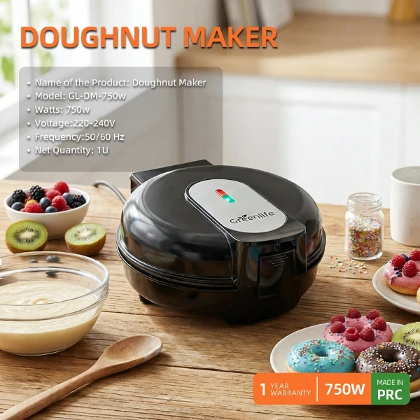 Greenlife Electric 7 Hole Doughnut Maker Machine 750W - image 6