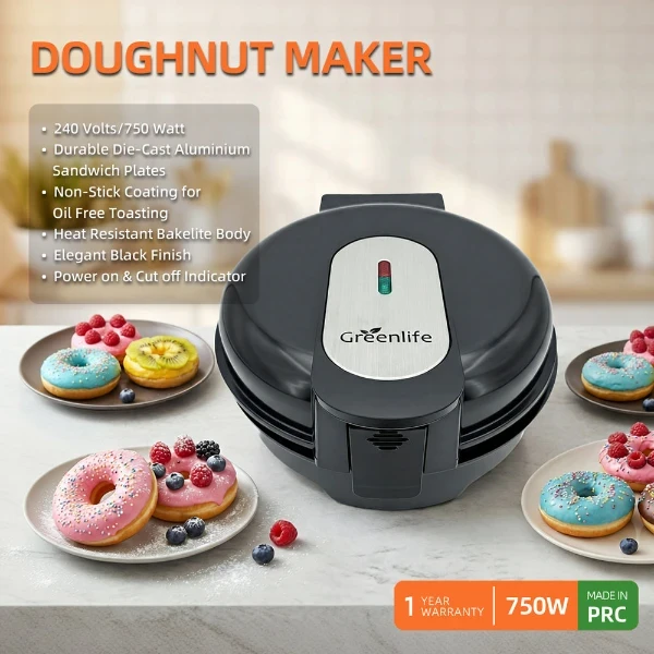 Greenlife Electric 7 Hole Doughnut Maker Machine 750W - image 1