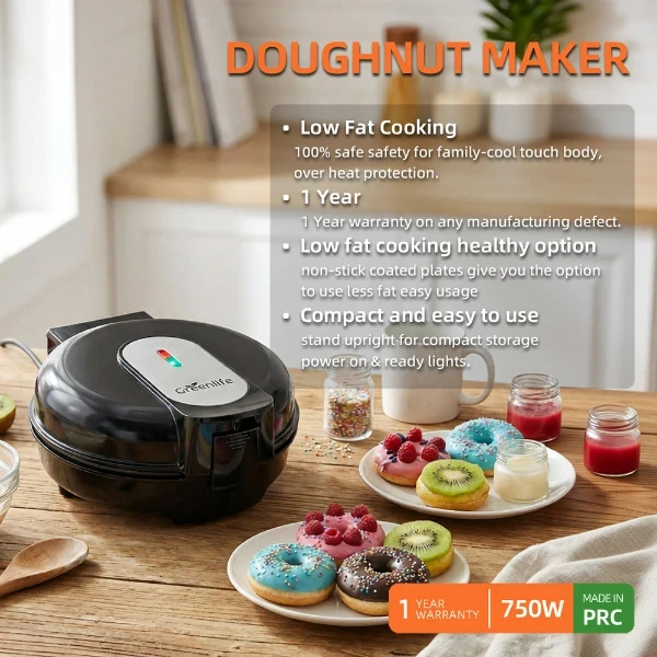 Greenlife Electric 7 Hole Doughnut Maker Machine 750W - image 5