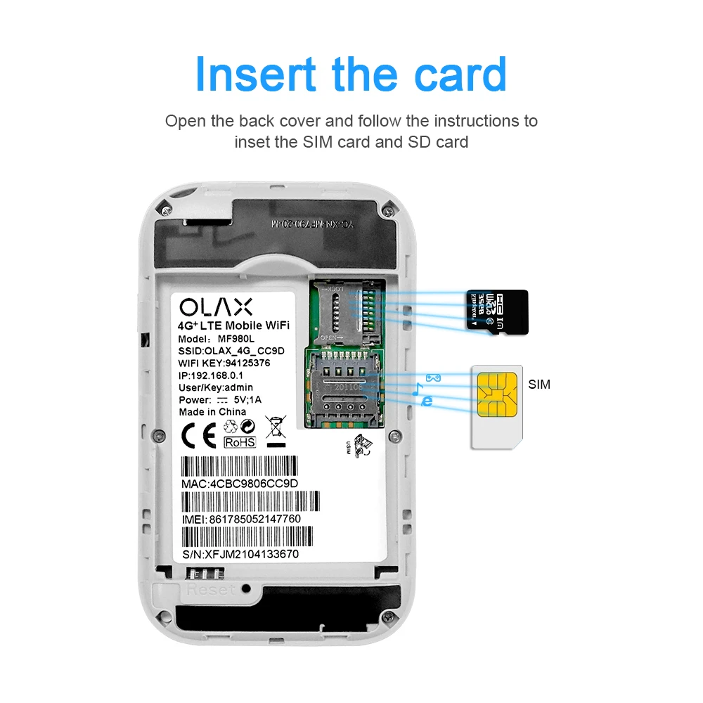 OLAX MF980L 4G LTE Portable WiFi Router Unlocked - image 3