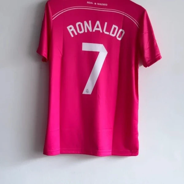 Real Madrid 14/15 Away Pink Jersey  (embroidered) - image 2