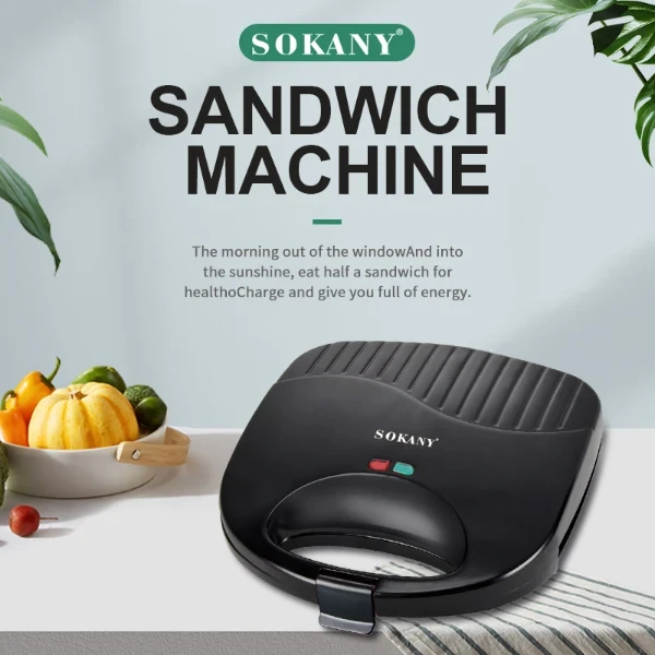 Sokany Sandwich Maker SK-115 Non-Stick 750W Toaster - image 3
