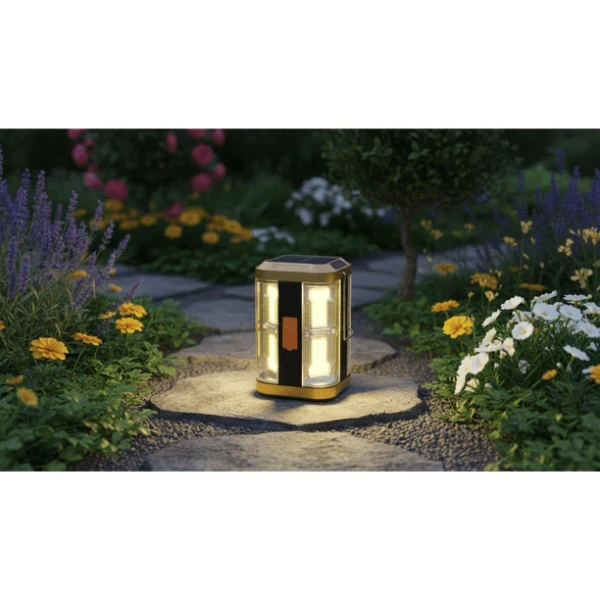 Solar LED Lamp with 4 Powerful Warm Lights - image 2