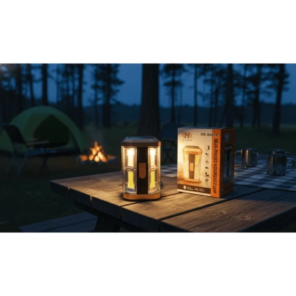 Solar LED Lamp with 4 Powerful Warm Lights - image 4