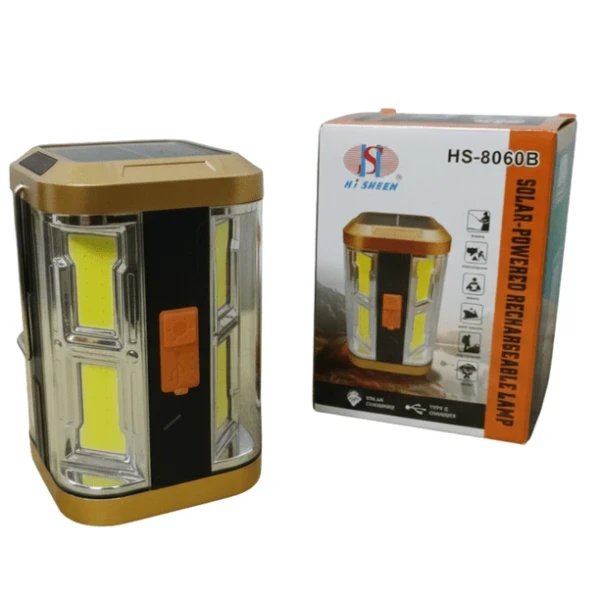 Solar LED Lamp with 4 Powerful Warm Lights