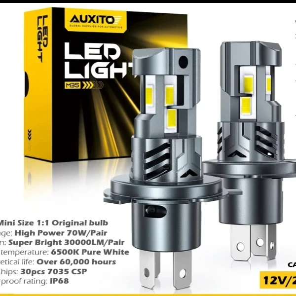 Super Bright AUXITO H4 30000LM 70W LED Headlight Bulbs