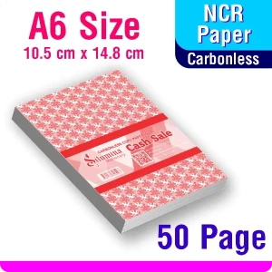 A6-50 Page Cash Sale Invoice Bill Book Carbonless NCR