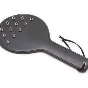 Bdsm Round Spanking Paddle With Metal Spikes Whip
