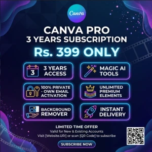Canva Pro / Edu 3 Y– Own Email Activation(1 Y Warranty)