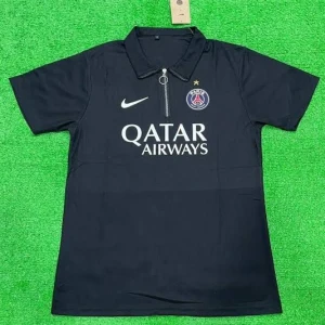 PSG Paris Saint-Germain Black Training Polo Shirt