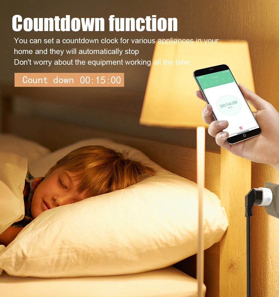 Tuya 20A Universal WiFi Smart Plug with Energy Monitor - image 6
