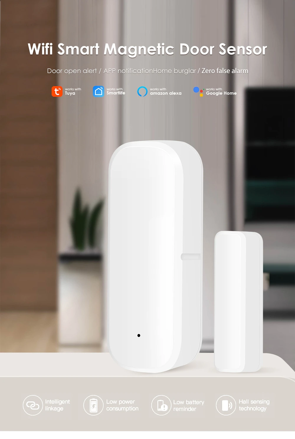 Tuya Smart WiFi Door Window Sensor No Hub Required - image 2