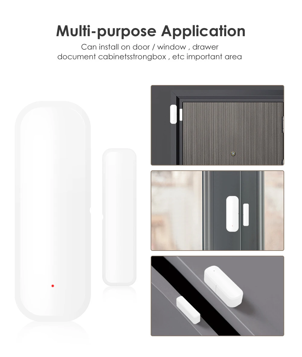 Tuya Smart WiFi Door Window Sensor No Hub Required - image 3