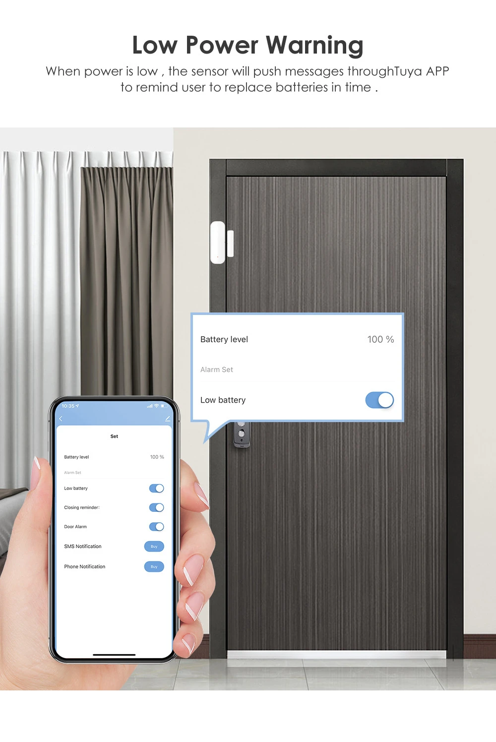 Tuya Smart WiFi Door Window Sensor No Hub Required - image 6