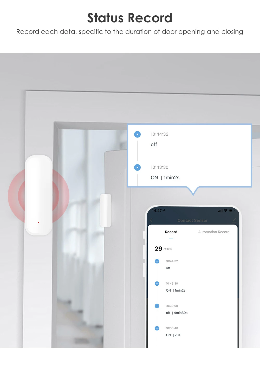 Tuya Smart WiFi Door Window Sensor No Hub Required - image 7