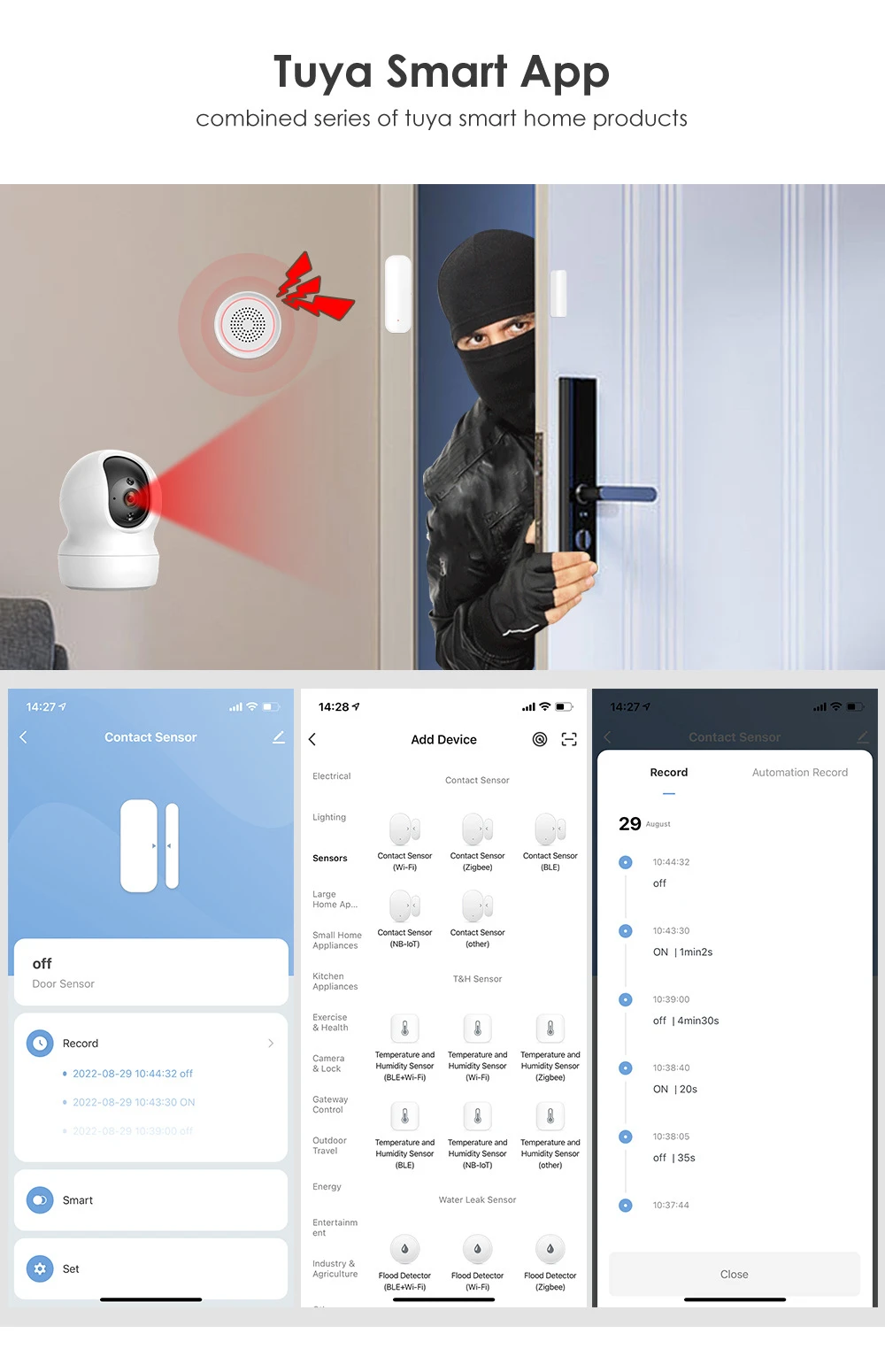 Tuya Smart WiFi Door Window Sensor No Hub Required - image 8