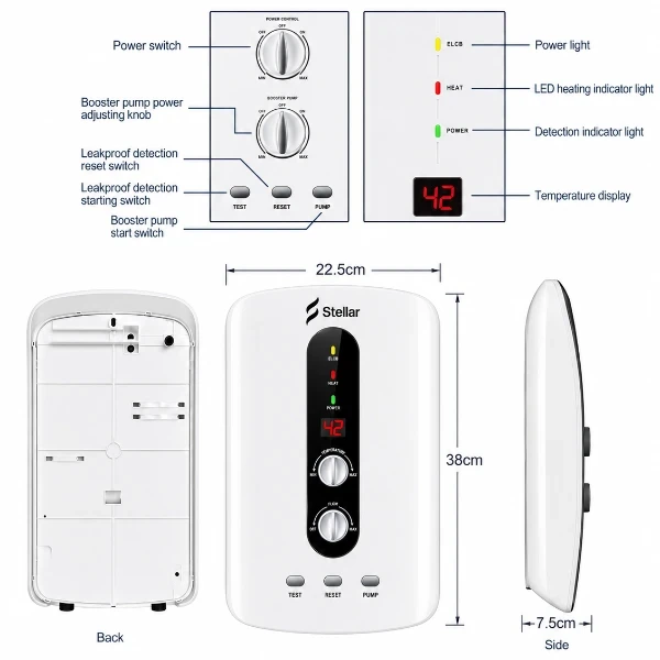 Stellar instant hot water heater 3.5kw - image 2